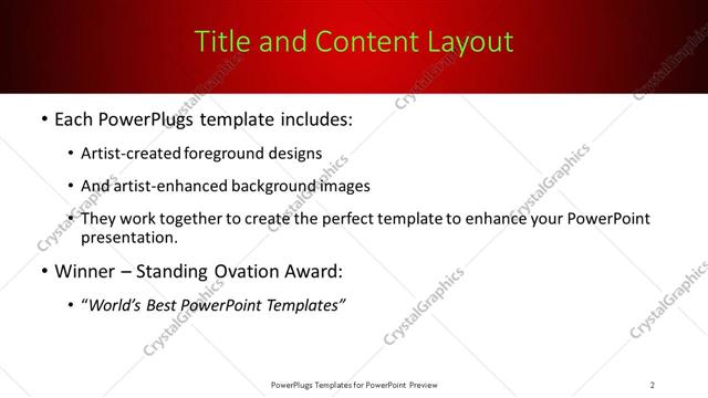 Title and Content presentation slide layout