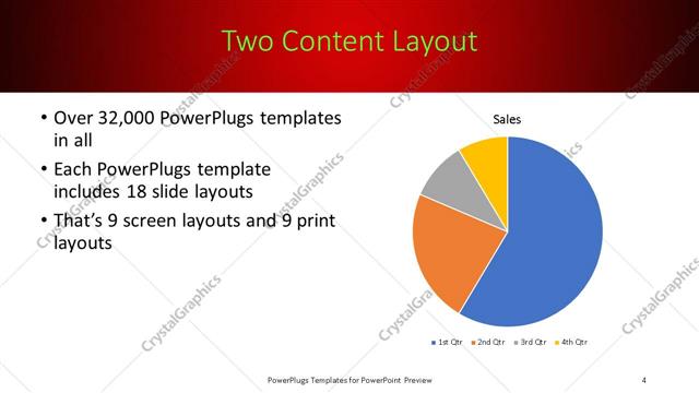 Two Content presentation slide layout