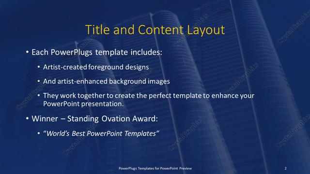 Title and Content presentation slide layout