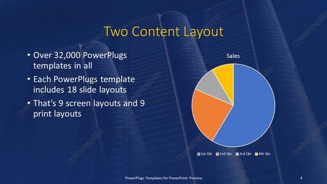 Two Content presentation slide layout