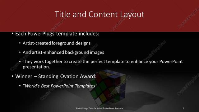 Title and Content presentation slide layout