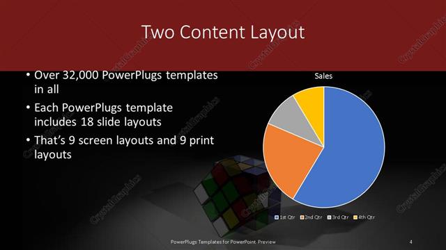Two Content presentation slide layout