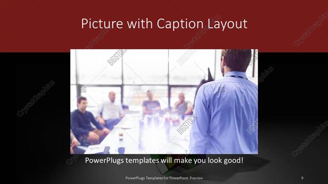 Picture with Caption presentation slide layout