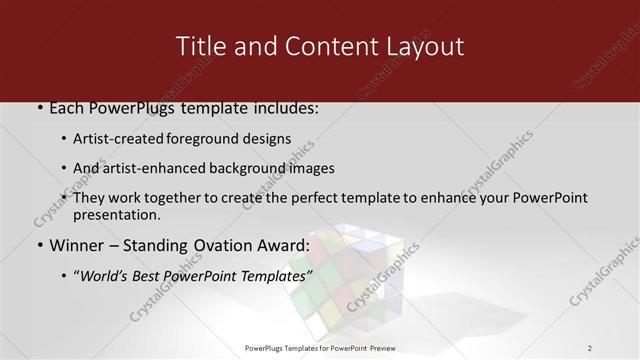 Title and Content presentation slide layout