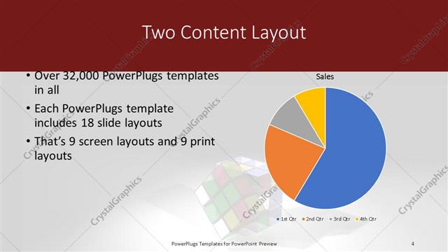 Two Content presentation slide layout