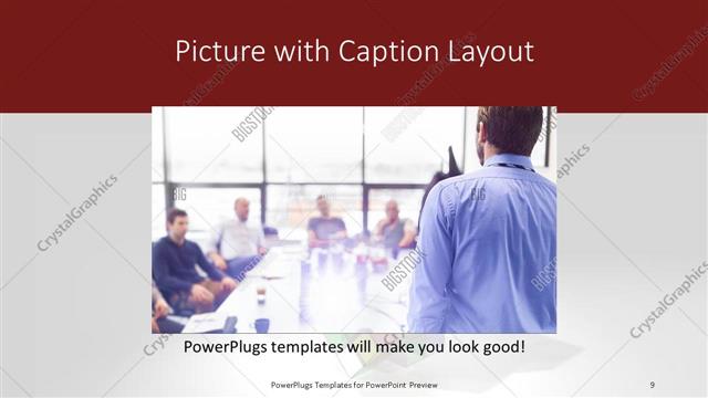 Picture with Caption presentation slide layout