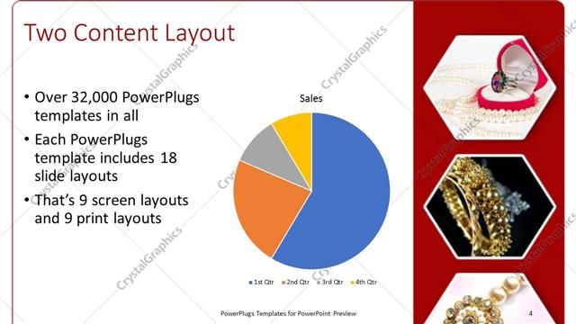 Two Content presentation slide layout