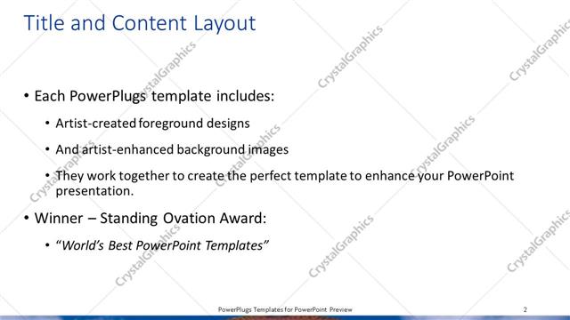 Title and Content presentation slide layout
