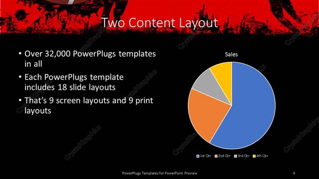 Two Content presentation slide layout