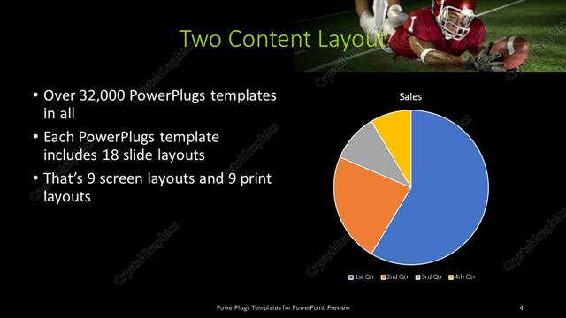 Two Content presentation slide layout