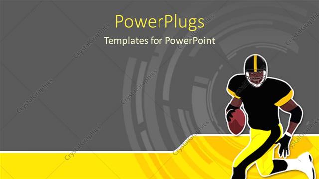  Presentation with rugby - A rugby player running while holding the ball