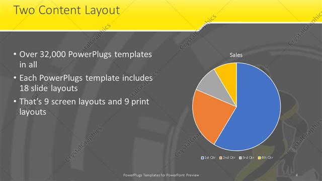 Two Content presentation slide layout