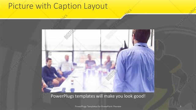Picture with Caption presentation slide layout