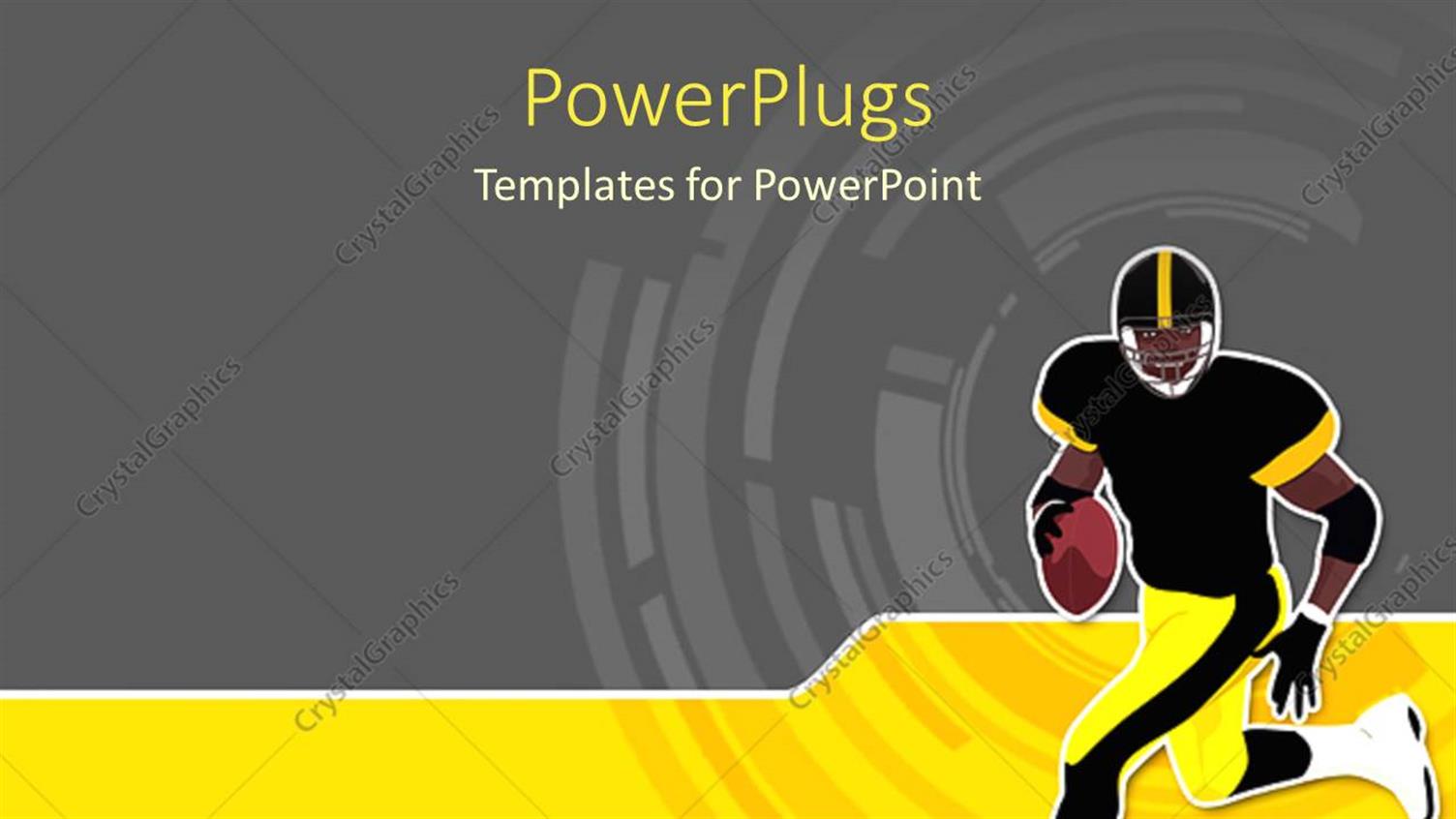 Featuring a Rugby Player Running while Holding the Ball