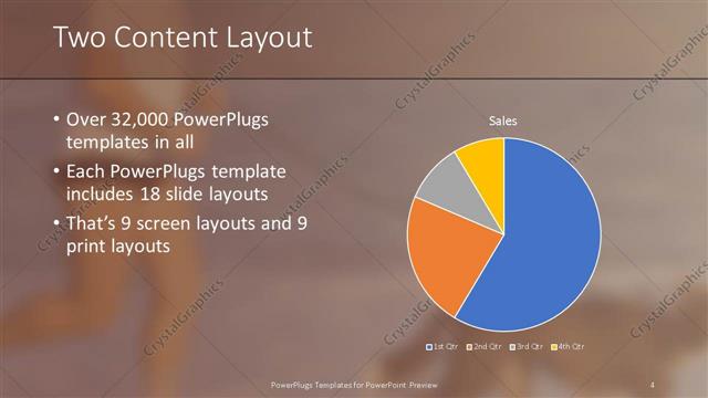 Two Content presentation slide layout