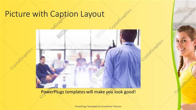 Picture with Caption presentation slide layout