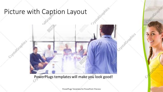 Picture with Caption presentation slide layout