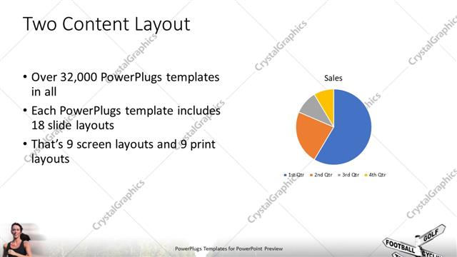 Two Content presentation slide layout