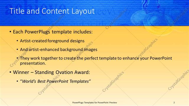 Title and Content presentation slide layout