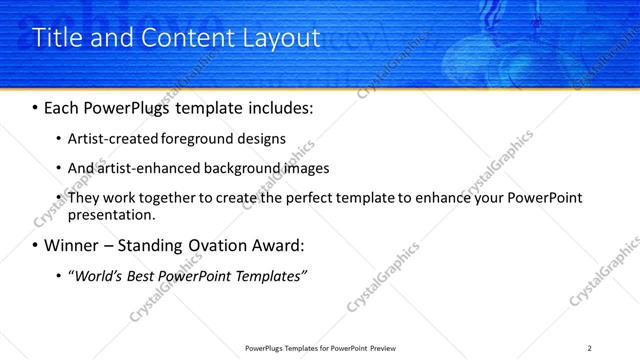 Title and Content presentation slide layout