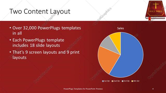 Two Content presentation slide layout