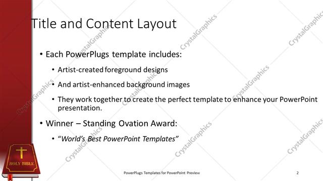 Title and Content presentation slide layout