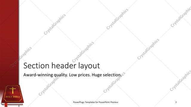 Section Header presentation slide layout