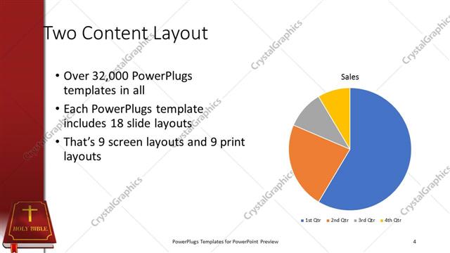 Two Content presentation slide layout
