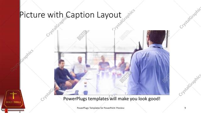 Picture with Caption presentation slide layout