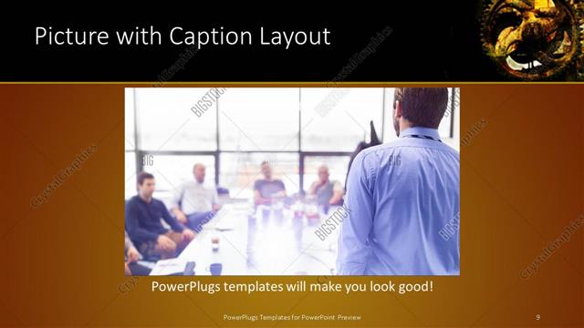 Picture with Caption presentation slide layout