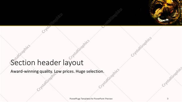 Section Header presentation slide layout