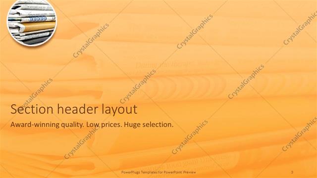 Section Header presentation slide layout