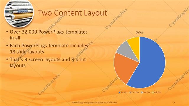 Two Content presentation slide layout
