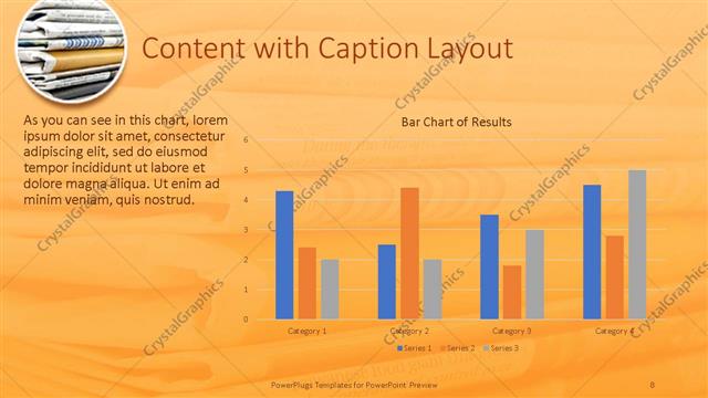 Content with Caption presentation slide layout