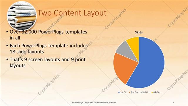 Two Content presentation slide layout
