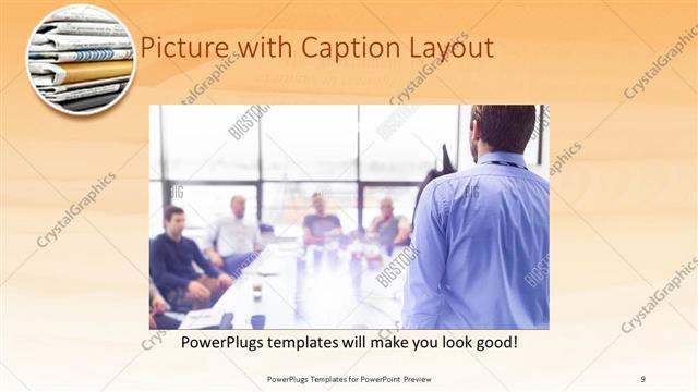 Picture with Caption presentation slide layout