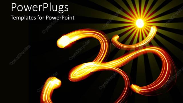  Presentation with hinduism - A sacred sign of Hinduism with light in the background