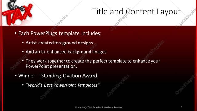 Title and Content presentation slide layout