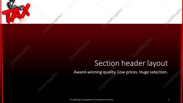 Section Header presentation slide layout