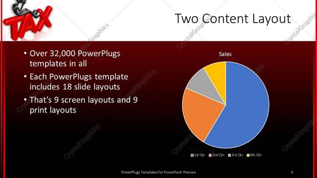 Two Content presentation slide layout