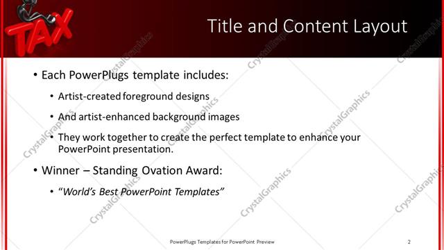 Title and Content presentation slide layout