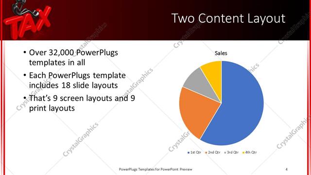 Two Content presentation slide layout