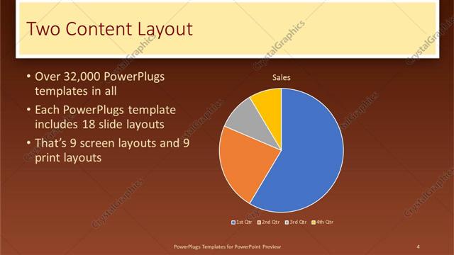 Two Content presentation slide layout