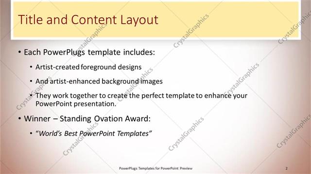 Title and Content presentation slide layout