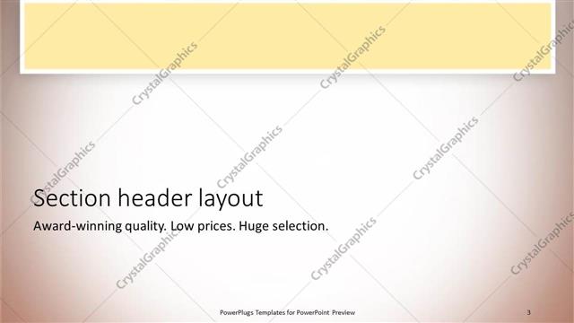 Section Header presentation slide layout