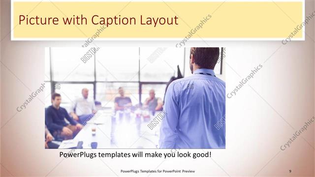 Picture with Caption presentation slide layout