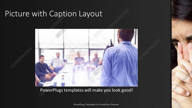 Picture with Caption presentation slide layout