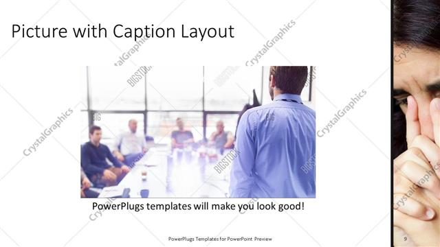 Picture with Caption presentation slide layout