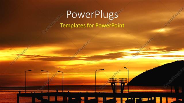  Presentation with scene - Sai Keow beach Royal Thai Navy Academy with sunset on horizon?