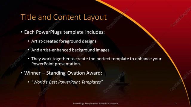 Title and Content presentation slide layout